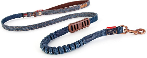 EzyDog Zero Shock Lite Bungee Dog Leash for Small Dogs, Perfect for Dogs 26 lbs or Less, 72, Denim