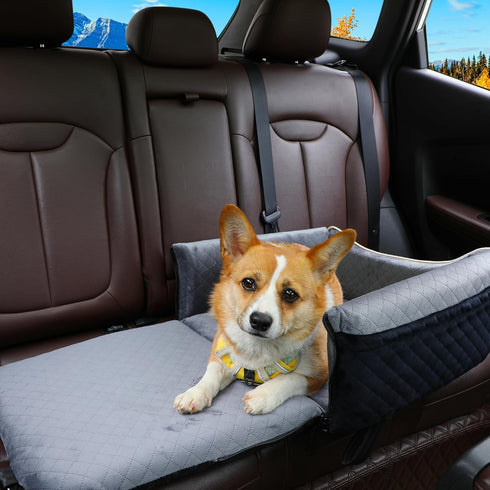2 1 35 lbs,Adjustable Dog Car Seat Bed in for Small/Medium Dogs up to Safety Leashes,Memory Foam with Soft Fabric Pets