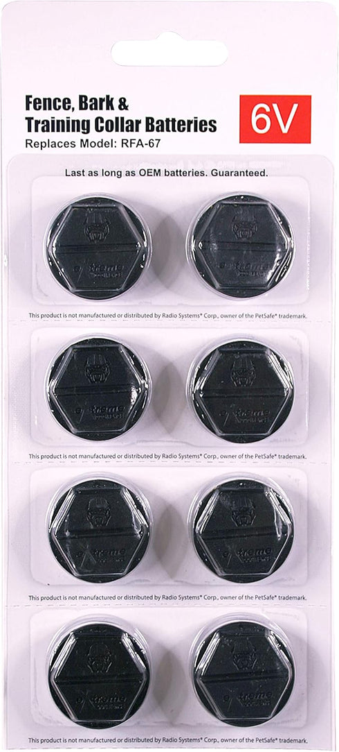 Long Lasting Japanese Powered Battery - For All Fence Collars Using Model RFA-67 (8 Pack)