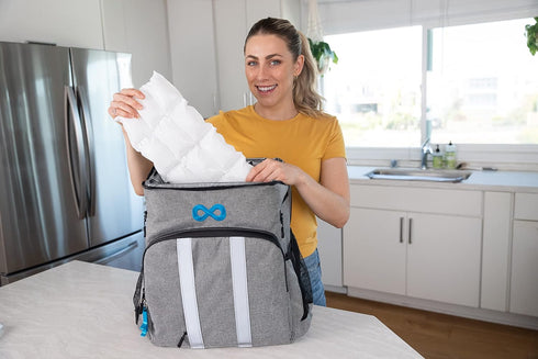 Nice Packs Reusable Dry Ice Packs for Shipping Frozen Food, Lunch Boxes, Coolers - Flexible and Long Lasting (10 Mini