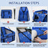 PetsHome Foldable Dog Car Seat with Removable Thick Mat, Waterproof Oxford Travel Bag for Small to Medium Dogs, Pattern