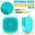 2Pcs Dog Bath Brush Scrubber with Soap Dispenser - Pet Shampoo Brush for Dogs & Cats Bath (Blue)