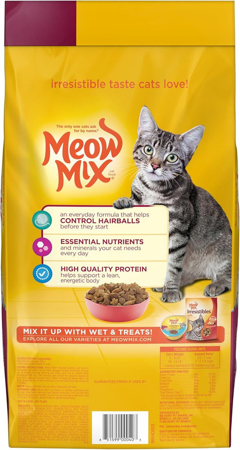 Meow Mix Hairball Control Dry Cat Food - 6.3 Pound Bag