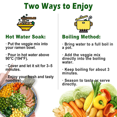 8oz 9 Dried Ramen Toppings, Dehydrated Vegetables for Instant Noodles & Miso Soup, Plant-Based Add-Ins for Chicken