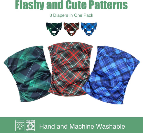 wegreeco Washable Male Dog Belly Band (Stylish Pattern) - Dog Diapers Male - Washable Male Dog Belly Wrap, Dog Diapers