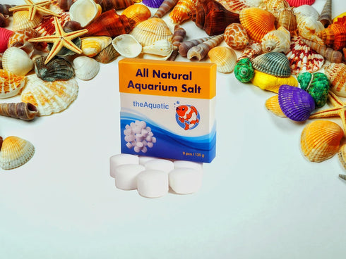 Premium Aquarium Salt - Freshwater Tablets for Essential Aquarium Water Treatments (9 Tablets)
