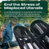 Portable Travel Silverware Set with Case, 5 Pcs Stainless Steel Flatware Set for Camping, Lightweight (Black)