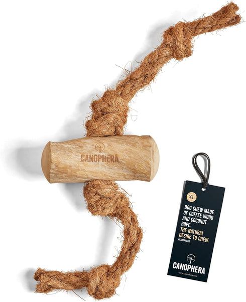 Dog CHEW Made of Coffee Wood and Coconut Rope, Xtra Large