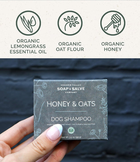 3.8 oz Chagrin Valley Soap & Salve Certified Organic Dog Shampoo and Conditioner Dog Shampoo Itchy Skin Relief