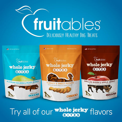 Fruitables Small Dog Treats, Whole Jerky Bites, Healthy Turkey & Sweet Potato Flavor, 5 Ounces