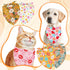 36Pcs Whaline Spring Dog Bandana Triangle Pet Scarf Adjustable Double-Sided Puppy Neckerchief Colorful Egg Floral Bunny