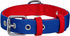 Blueberry Pet Iconic Color-Block Adjustable Dog Collar, Navy Blue and Red, Neck 17-20.5", for Large Breed