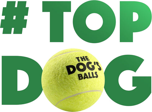 The Big Dog's Balls, Dog Tennis Balls, 3-Pack Yellow, 3 Inch Diameter for Training, Play, Exercise & Fetch