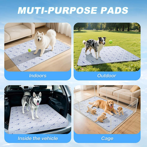 Summer 21"x27" Dog Cooling Mat, Cooling Mat for Dogs, Breathable Dog Bed with Non-Slip Design, Portable & Washable Pet