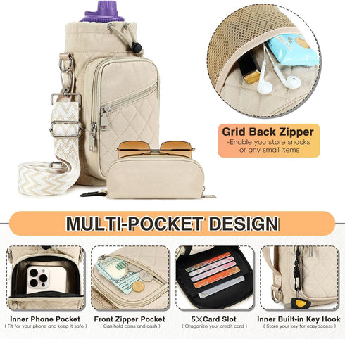 AGLOD Crossbody Water Bottle Holder - Perfect for Outdoor Activities