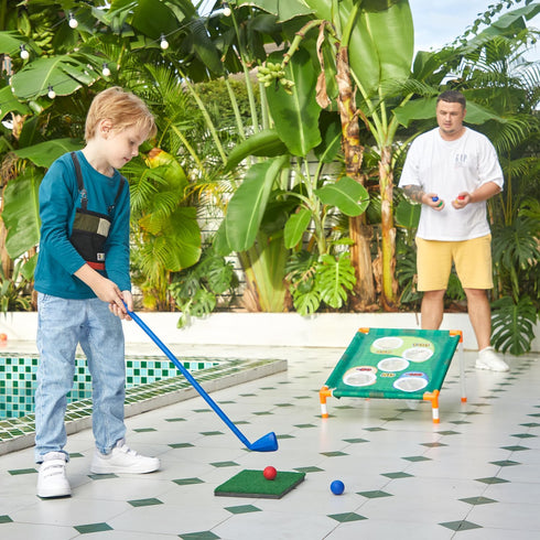 TOY Life Golf Cornhole Game, Golf Corn Hole Set Chipping Golf Game for Adults Kids Backyard Golf Game Golf Yard Corn