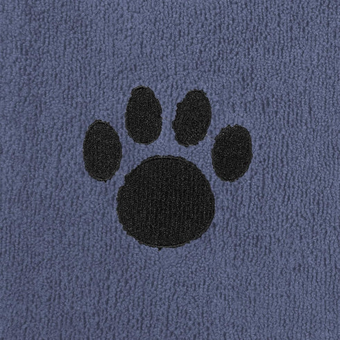 Bone Dry Pet Grooming Towel Collection, Absorbent Microfiber X-Large, 41x23.5", Stonewash Blue