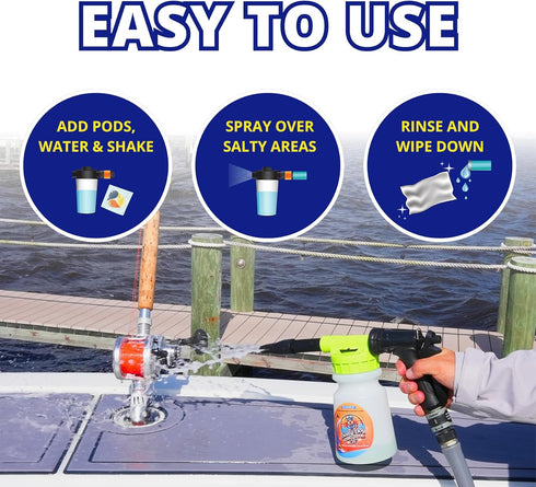 D Vein Salty Dog Salt Cleaner- All-Purpose Salt Remover for Boats, Cars, Houses & More | Eco-Friendly, Safe for All
