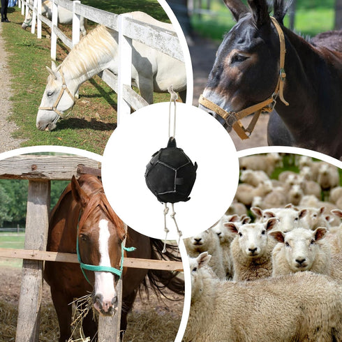 Generic Horse Carrot Feeder, Equine Treat Ball with Velvet Material for Stall Stable Farm Field, Interactive Boredom