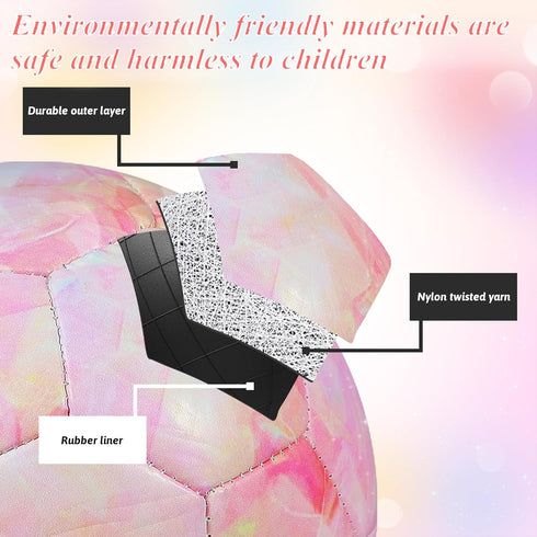 Soccer Ball Size 3, Premium TPU Toddler Soccer Balls for Indoor Outdoor Sports, Birthday Gifts for Kids