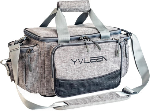 YVLEEN Fishing Tackle Box Bag, Large Outdoor Storage Bag, 100% Water-Resistant Polyester for Tackle