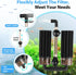 2 hygger Aquarium Double Sponge Filter: Upgraded Sponge Filter with Larger Filtration Area, Come with Extendable Clip