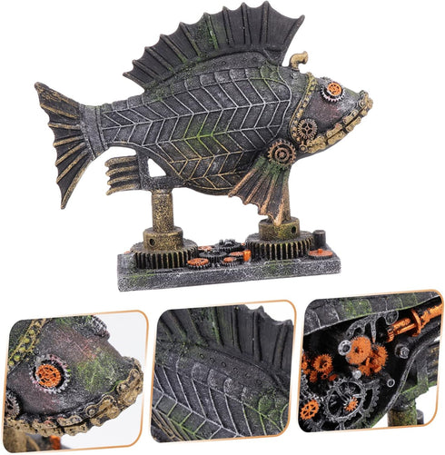 1Pc Fish Tank Decoration Fish Tank Supplies Animal Resin Aquarium Hideout Lizard Resin Accessories Steampunk Table Centerpiece Aquarium Decor Household Fish Tank Mechanical by FONDOTIN