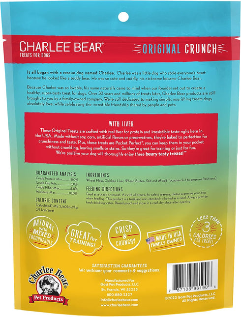 Charlee Bear Dog Treats with Liver, 6 Pack, 16 oz Each