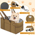 Portable Dog Car Seat for Small Dogs - Adjustable Safety Leash, Washable Cushion & Storage Pocket - Pet Booster Seat