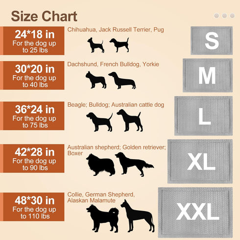 BEAUTYZOO Dog Crate Mat Pad, Soft High Resilience Foam, Anti-Slip Washable Mattress, 24" x 18" for Jumbo Extra Large