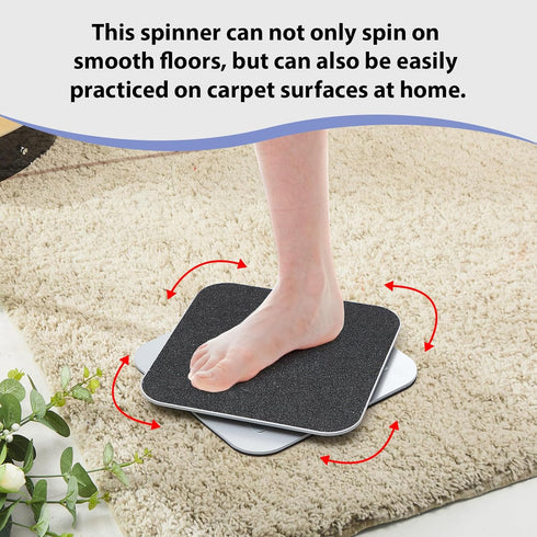 Syhood Figure Ice Skating Spinner Improves Metal Training Aid Dance Turning Board for Ice Skaters Gymnastics Dance