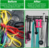 Home Gym Accessories Organization Storage Rack, 8 Hook Wall Hanger for Barbells and Resistance Bands