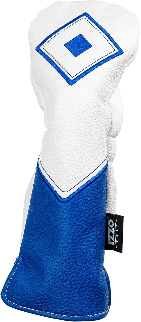 IZZO Golf Premium Headcovers in White/Blue