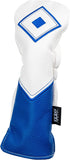 IZZO Golf Premium Headcovers in White/Blue