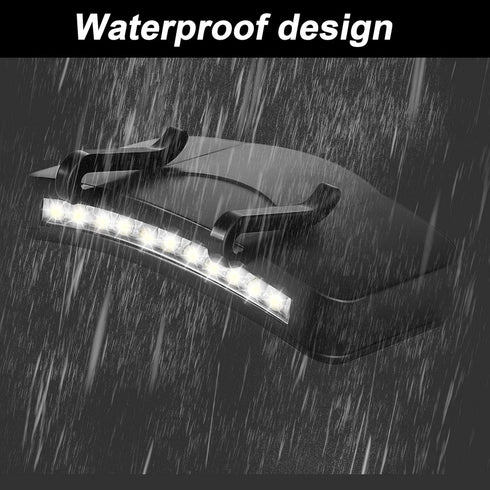 Mudder 4 Pcs Hat Light Clip with 11 LED, Battery Powered Ultra Bright Waterproof Headlamp for Hunting, Camping, Fishing.