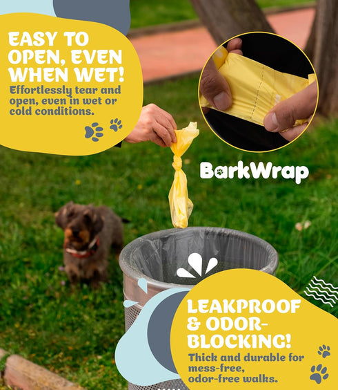 BARKWRAP BAG 240 100% Biodegradable Dog Poop Bags Rolls Raspberry Scented Extra Thick Compostable Waste Doggie Pet Bulk