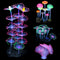Lpraer 4 Pack Glow Aquarium Decorations, Coral Reef Glowing Mushroom Anemone Simulation Glow Plant for Fish Tank