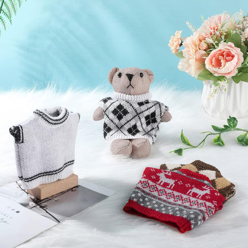 4 Pieces Guinea Pig Clothes Costume, Sweater Bunny Hamster Clothing, Small Animal Warm Vest Winter Pet Apparel