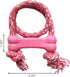 KONG Puppy Goodie Bone with Rope, Natural Rubber Chew Toy for Puppies, Teeth Cleaning Toy for XS Puppies, Pink