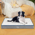 EMPSIGN Reversible Cool and Warm Dog Bed for Crate, Washable Removable Cover for Large Medium Small Dogs, Grey
