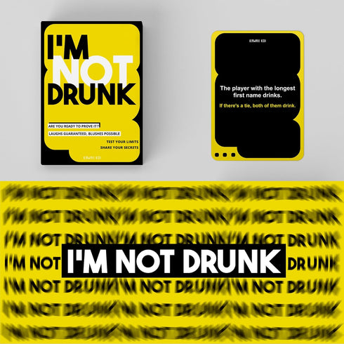 I'M NOT DRUNK Party Drinking Game for Game Nights - 21st Birthday Gift with 55 Amusing Cards