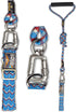 Helios Dura-Tough Easy Tension 3M Reflective Pet Leash and Collar, Small, Blue