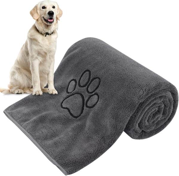 KinHwa Dog Towel - Super Absorbent Microfiber Drying Towel for Small, Medium, Large Dogs and Cats, 30inch x 50inch
