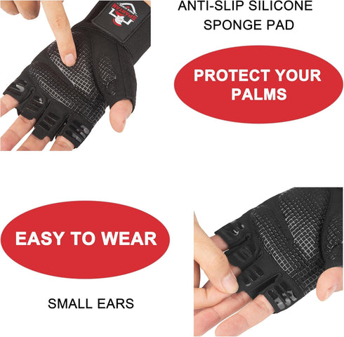 Spartan Gym Gloves for Men & Women Weight Lifting Gloves with Wrist Support, Full Palm Protection, Breathable Non-Slip