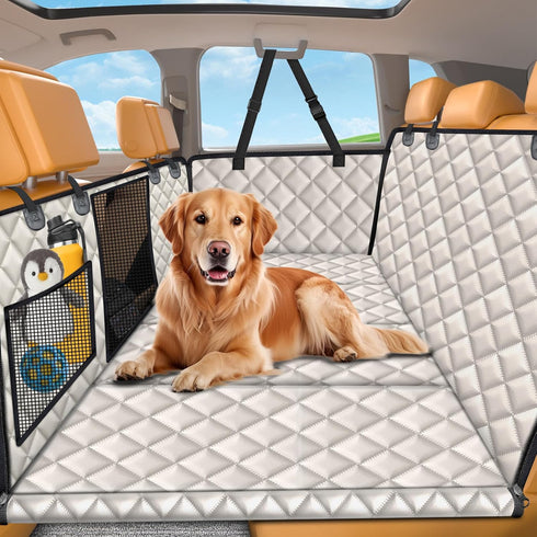 URPOWER Backseat Extender for Dogs - Hard Bottom Dog Car Seat Cover