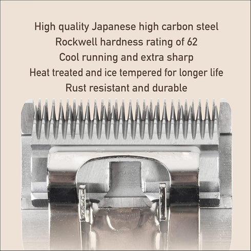 Detachable Blade - Size 4F Blades 3/8", Extra Durable Japanese Steel, Compatible with Most Andis, Oster, Wahl A5