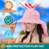 SUN CUBE Wide Brim Sun Hat with Neck Flap, UPF50+ Fishing Hiking Safari Hat for Men Women