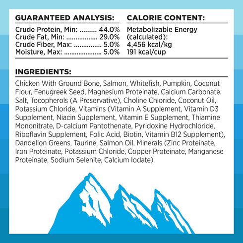 BIXBI Rawbble Freeze Dried Cat Food, Chicken & Salmon Recipe, 3.5 oz - 95% Meat and Organs, USA Made