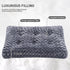KSIIA Deluxe Plush Washable Dog Bed, Anti-Slip Comfy Kennel Pad for Large, Jumbo, Medium, Small Dogs, 17" x 12", Dark