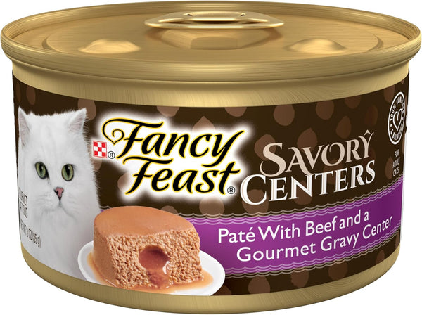 Purina Fancy Feast Savory Centers With Beef Wet Cat Food Pate with